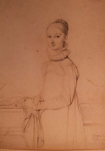 一个年轻女孩的画像 作者 让·奥古斯特·多米尼克·英格里斯