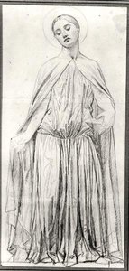 圣阿德莱德，1842年（石墨） 作者 让·奥古斯特·多米尼克·英格里斯