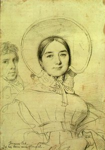 艺术家和他的妻子，1830年 作者 让·奥古斯特·多米尼克·英格里斯
