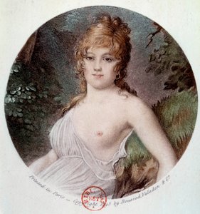 Portrait of Madame Tallian, nee Cabarrus, Princess of Caraman - Chimay (1773-1835) called Notre Dame de Thermidor Lithography after Jean-Baptiste Isabey (1767-1855) 1895 Paris, Musee Carnavalet