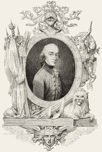 查尔斯十四世（1763-1844）：瑞典和挪威国王，庞特-科尔沃王子，潘尼梅克雕刻（雕刻）。 作者 让·巴蒂斯特（后）利纳德