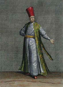 Le Capi-Aga，板块5来自 "Recueil de Cent Estampes representant differentes Nations du Levant tirees sur les Tableaux Peints d