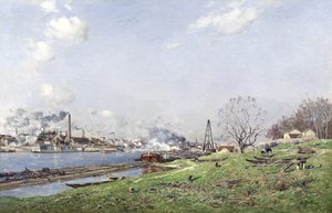 1892年在Conflans-Charenton的塞纳河