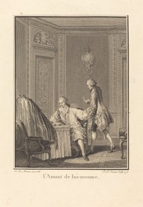 自己的情人 作者 Jean Baptiste Blaise Simonet after Jean Michel Moreau