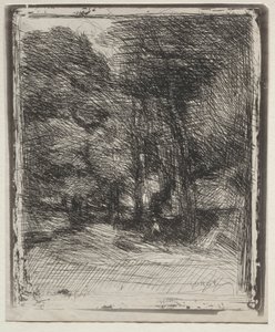 《Bas-Bréau纪念品》，原版1858年，1921年印刷。 作者 让·巴蒂斯特·卡米尔·科罗