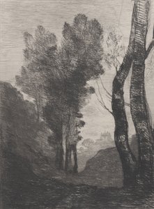 在罗马郊区，1866年。 作者 让·巴蒂斯特·卡米尔·科罗