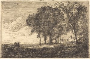 意大利景观 作者 Jean Baptiste Camille Corot