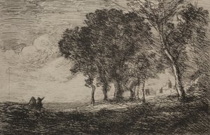 意大利风景c。 1865年。 作者 让·巴蒂斯特·卡米尔·科罗