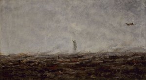 Le Rêve：巴黎大火，1870 年 9 月，1870 年（布面油画） 作者 让·巴蒂斯特·卡米尔·科罗