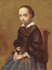 一个女孩的肖像，1857-58