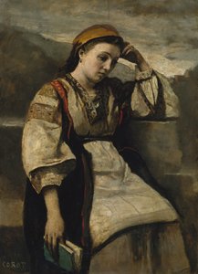 遐想，约。 1860-1865年。 作者 让·巴蒂斯特·卡米尔·科罗