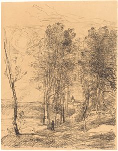 St. Nicolas-Lez-Arras的钟楼 Le Clocher de St. 作者 让·巴蒂斯特·卡米尔·科罗