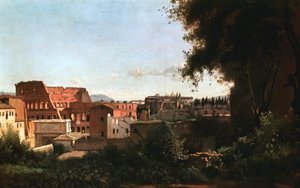 罗马竞技场：法尔内塞花园的景色，罗马，1826年 作者 让·巴蒂斯特·卡米尔·科罗