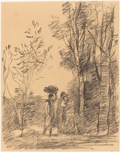 树林里的会面 (La Rencontre du bosquet) 作者 让·巴蒂斯特·卡米尔·科罗