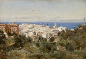 热那亚的景色，1834年。 作者 让·巴蒂斯特·卡米尔·科罗