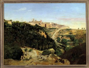 沃尔泰拉, le Municipe 卡米尔柯罗 (1796-1875) 的绘画 19 世纪太阳。 0,7x0,94 m 作者 让·巴蒂斯特·卡米尔·科罗