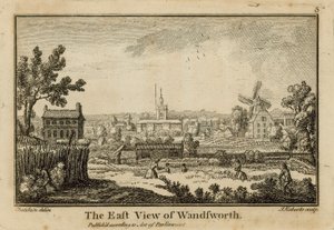 Wandsworth的东面视图 作者 让·巴蒂斯特·克劳德·沙特莱恩