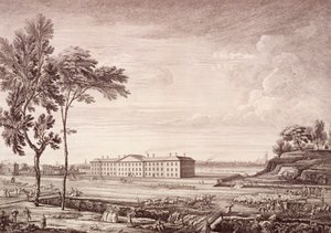 位于白教堂路的伦敦医院景观，1753年 作者 威廉·亨利·汤姆斯