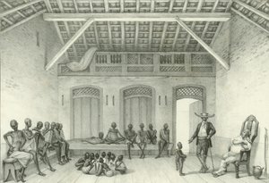 商店出售奴隶，1835年。 作者 Jean Baptiste Debret