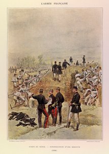 Types and Uniforms of the French Armee of Captain Jules Richard, illustrated by Edouard Detaille (1848-1912): Corps de Genie; Construction of a Redoubt in 1886, Private Collection 作者 让·巴蒂斯特·爱德华·Detaille
