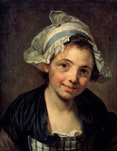 戴帽子的女孩（1760年代） 作者 让·巴蒂斯特·格鲁兹