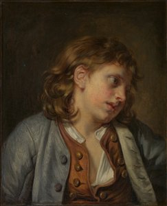 一个小男孩的头，1763年。 作者 让·巴蒂斯特·格鲁兹
