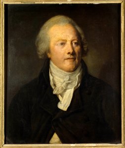 Armand Gensonne (1758 - 1793) 的肖像，该公约的立法议会成员。 施洗约翰格鲁兹 (1725-1805) 的绘画 作者 让·巴蒂斯特·格鲁兹
