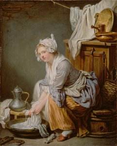 The Laundress La Blanchisseuse，1761年 作者 让·巴蒂斯特·格鲁兹