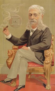 Baron Alphonse de Rothschild，从名利场的插图，1894彩色光刻
