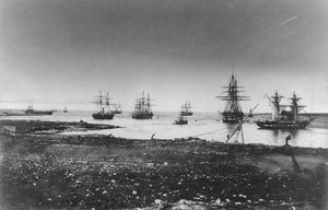 克里米亚战争，法国中队，进入港口，1855年 作者 让·巴蒂斯特·亨利·杜兰德·布拉格