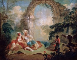 18世纪末或19世纪初的土耳其语Pasha和Odalisque。