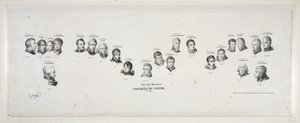 维也纳会议部长的名字，1815年，酒吧。 1815