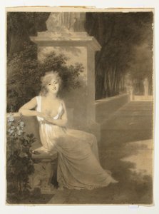ThérésaTallien的肖像作为诗歌的缪斯女神