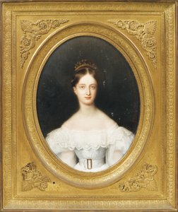 奥尔良的克莱门汀公主1817-1907年，萨克森·科堡和哥达公主，1830年 作者 让·巴蒂斯特（Joseph Duchesne）