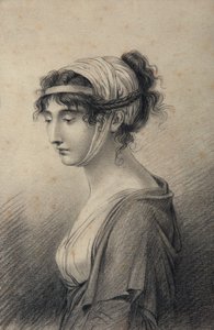Pauline Bonaparte的肖像，Borghese公主（纸上的黑铅）