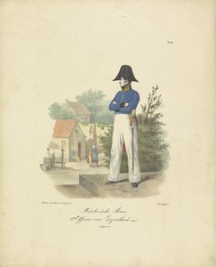 卫生官员，1820-1825 年
荷兰军队。一级卫生官员
荷兰王国的军装。献给威廉-范-比兰特阁下（物品上的系列名称）