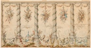 绘图，1780-95 年农场生活挂毯项目 作者 让·巴蒂斯特·玛丽·休特