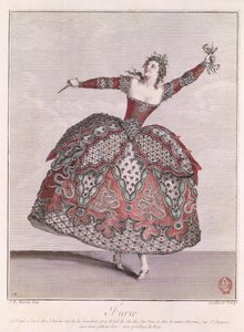 由Jean-Philippe Rameau（1683-1764）创作的“Hippolyte et Aricie”中的愤怒服装设计由Rene Gaillard（1710-90）镌刻