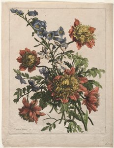 花束。 作者 让·巴蒂斯特·蒙诺耶一世