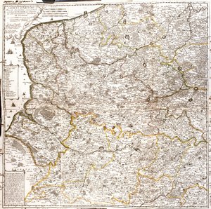 Map of Artois (France) and Flanders (Belgium, Netherlands) (Engraving 作者 让·巴蒂斯特·诺林（Jean Baptiste Nolin）