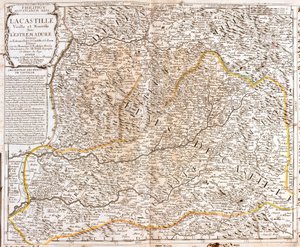 卡斯蒂利亚（西班牙）地图（雕刻 作者 让·巴蒂斯特·诺林（Jean Baptiste Nolin）