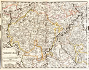 卢森堡和特雷夫斯教区（德国）地图（雕刻 作者 让·巴蒂斯特·诺林（Jean Baptiste Nolin）