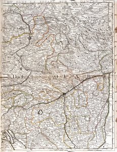 施瓦本 (德国) 地图 (雕刻 作者 让·巴蒂斯特·诺林（Jean Baptiste Nolin）