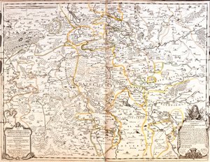 南锡地区地图（法国）（雕刻品 作者 让·巴蒂斯特·诺林（Jean Baptiste Nolin）