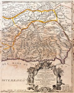 格拉纳达省（西班牙）地图（雕刻 作者 让·巴蒂斯特·诺林（Jean Baptiste Nolin）