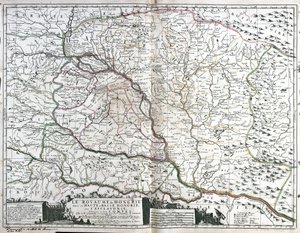 匈牙利王国地图（雕版画 作者 让·巴蒂斯特·诺林（Jean Baptiste Nolin）
