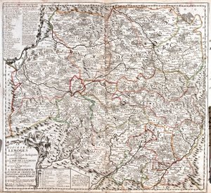 利摩日 (法国) 教区地图 (雕刻 作者 让·巴蒂斯特·诺林（Jean Baptiste Nolin）
