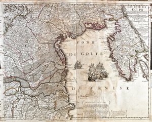 意大利波河口地图（雕刻 作者 让·巴蒂斯特·诺林（Jean Baptiste Nolin）