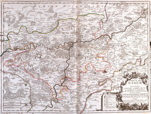 那慕尔省（比利时）地图（刻版 作者 让·巴蒂斯特·诺林（Jean Baptiste Nolin）