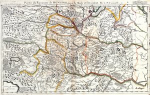 匈牙利王国西南部地图（雕刻 作者 让·巴蒂斯特·诺林（Jean Baptiste Nolin）